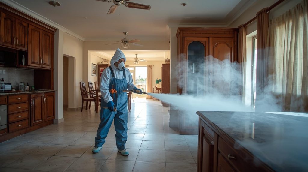 Fumigation equipment used for wood borer treatment in Karachi homes and offices